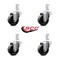 Service Caster 3 Inch Phenolic Wheel Swivel 7/8 Inch Square Stem Caster Set SCC-SQ20S314-PHS-78-4 - alternate 5